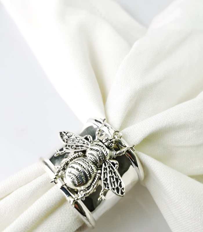 4 Pcs Bee Napkin Rings 5.5cm