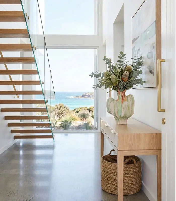 Calista Sculptural Ceramic Vase – Artisan Hand-Painted Botanical Form 34 cm