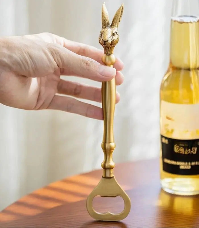 Vintage Brass Bottle Opener Rabbit