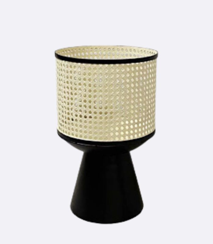 Indoor Plant Stand Planter Decorated Rattan Iron Black