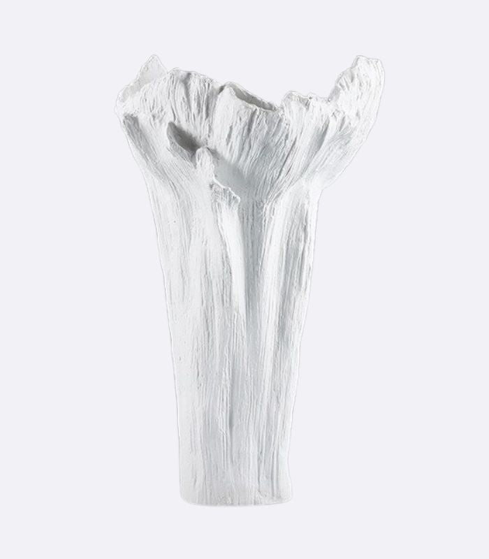 Lianna Tall Vase Table Top Vase White Resin Large