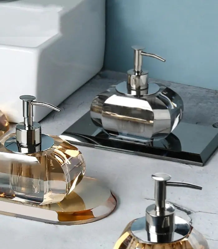 Bathroom Accessories Crystal Glass Grey