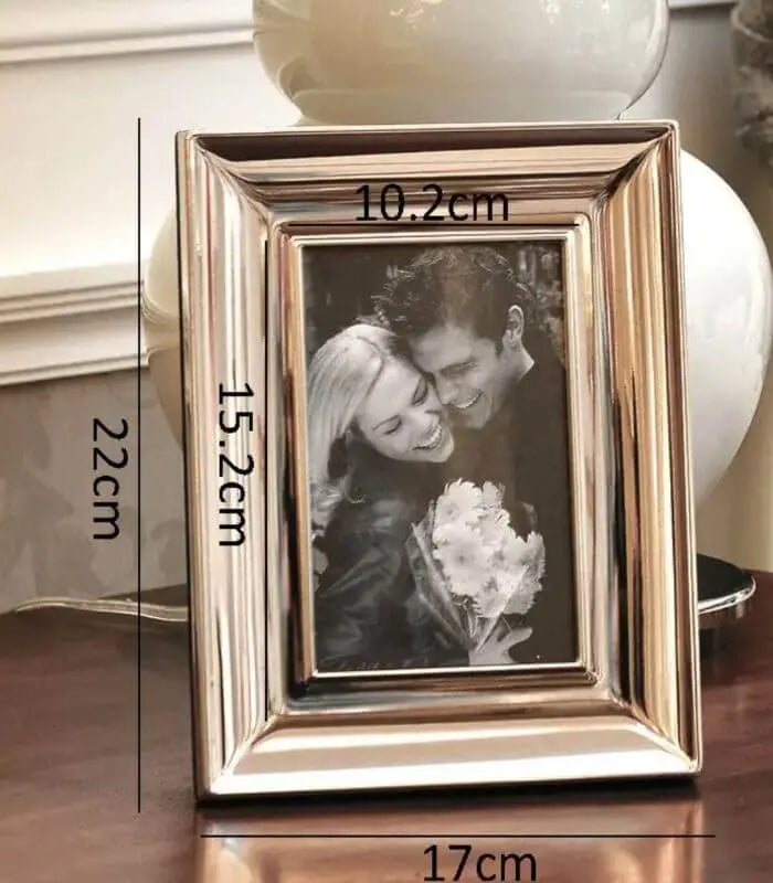 Photo Frame Siena Stainless Steel Golden 15cm