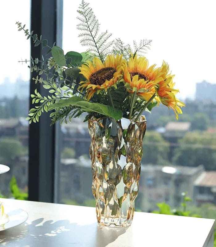 Large Crystal Vase Bohemian Style 24.5 cm