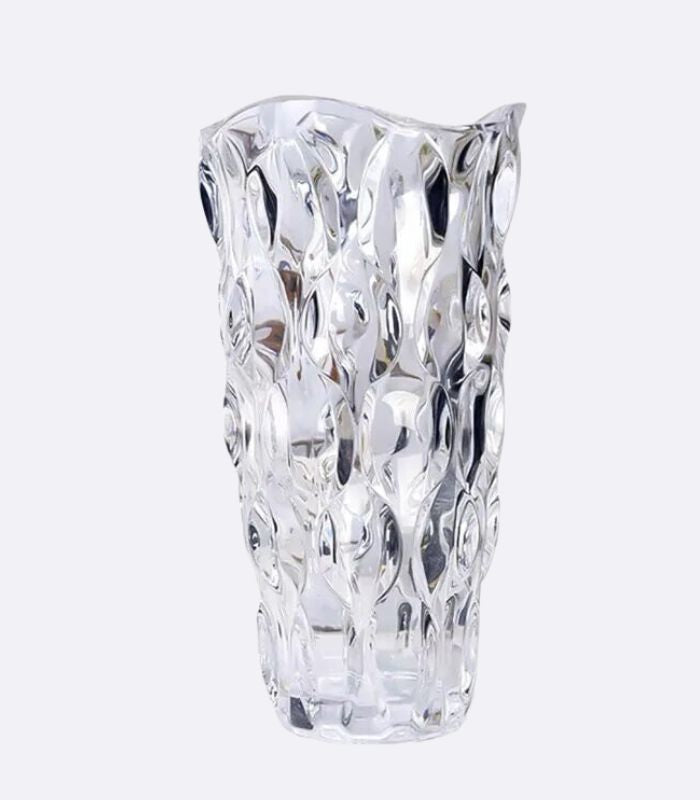 Large Crystal Vase Bohemian Style 24.5 cm