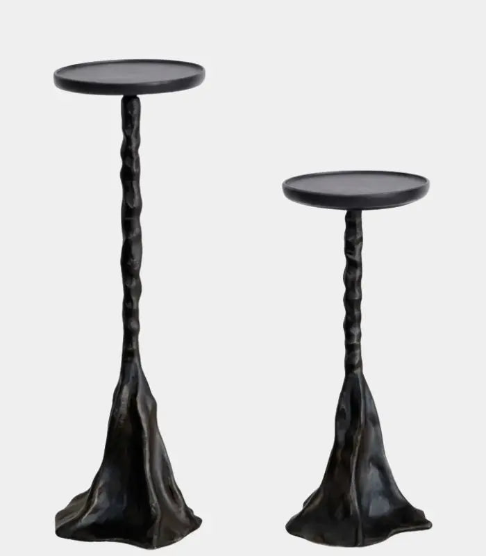 Twisted Pillar Candle Holder – Antique Resin