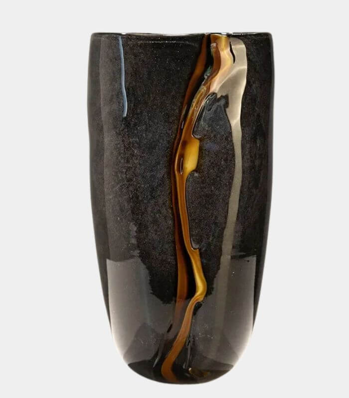 Black Orion Tabletop Vase Glass
