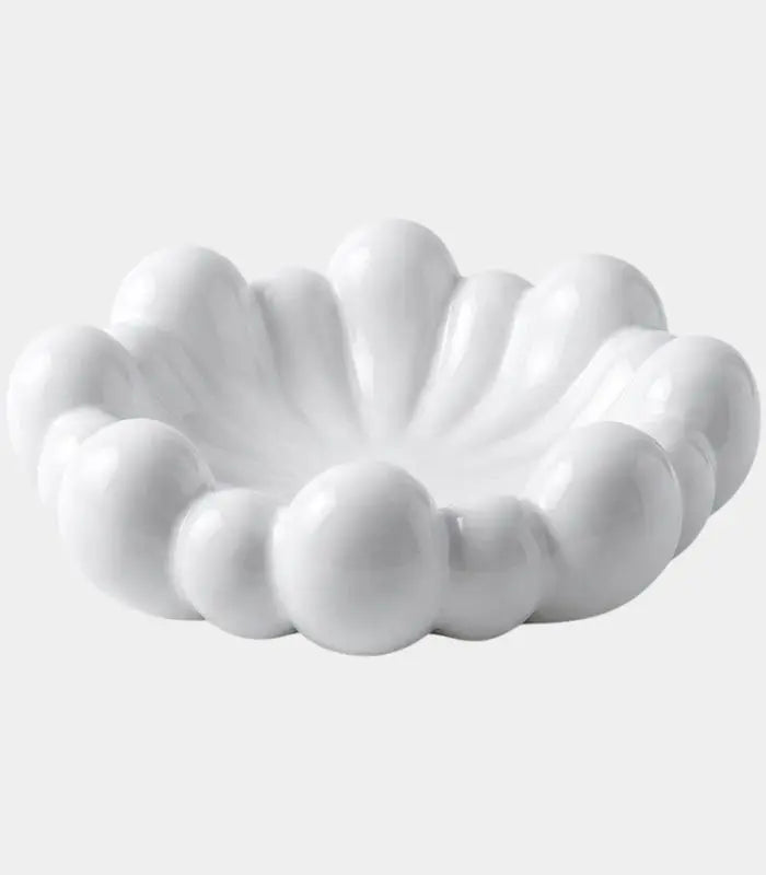 Lumen Glazed Ceramic Bowl White 29cm × 10cm / 11.4" × 3.9" (W × H)