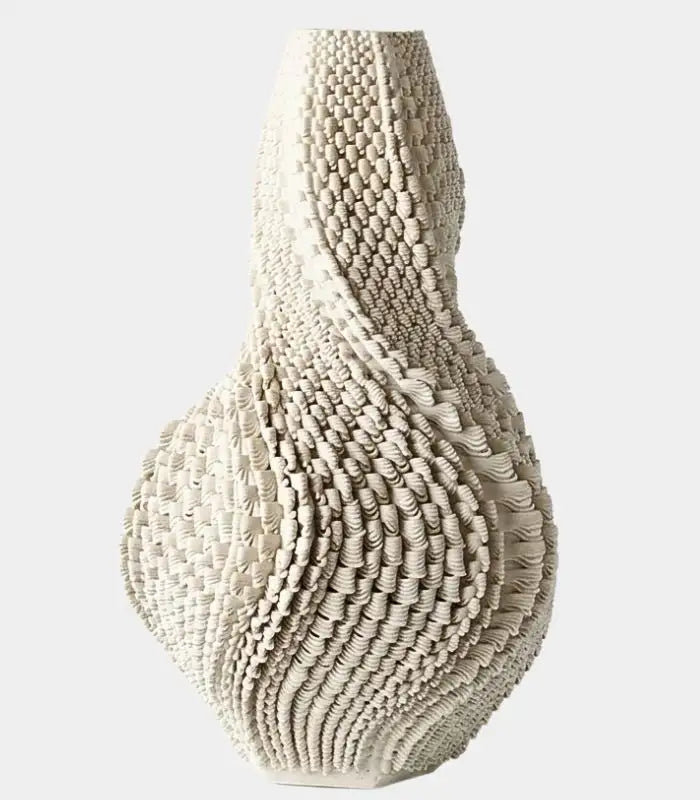 Aria Ceramic Vase – 3D Printed Sculptural Design Large 40 cm (15.75 in)