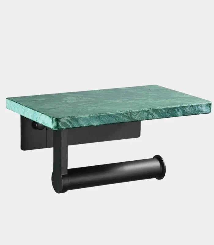 Toilet Roll Holder Wall-Mounted Natural Marble Green Marble