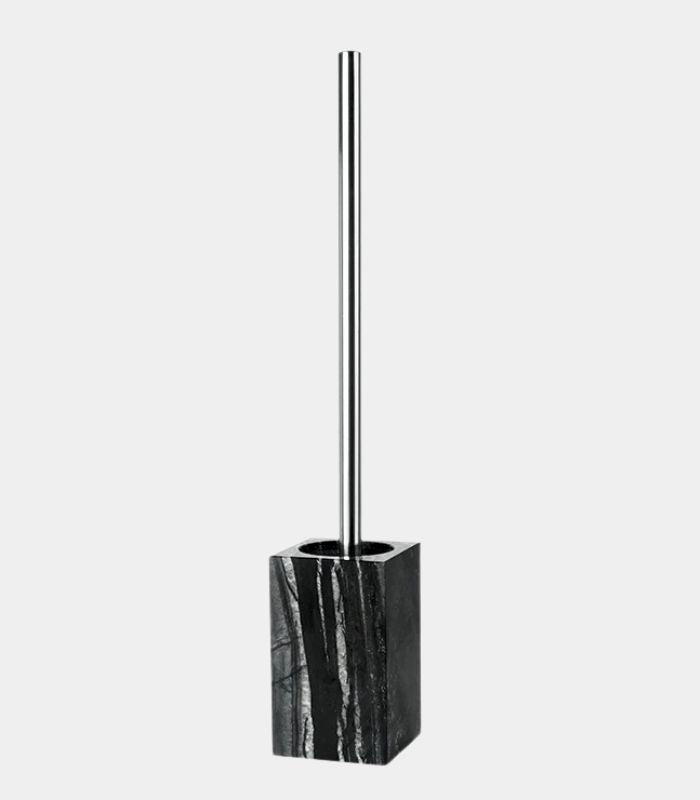 Nero Marquina Toilet Brush Set – Natural Marble Bathroom Accessory