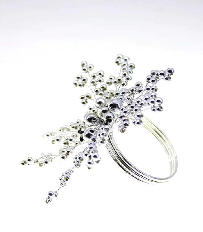 6er Set Perlen Serviettenringe 5,5cm Perlen, Serviettenringe