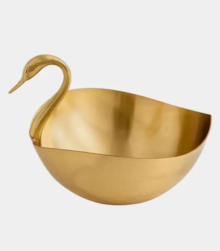 Valenciana Brass Swan Bowl – Sculptural Accent Dish