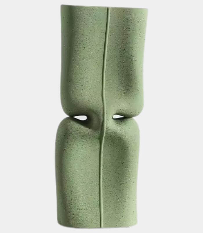 Ceramic Vase Kona with Irregular Design Green