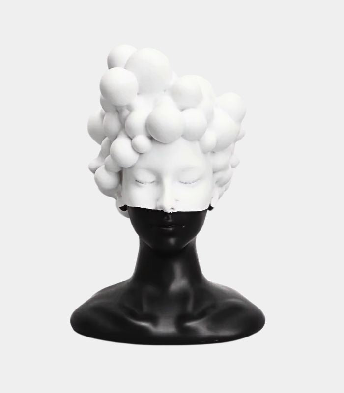 Cloud Mind Sculptures - Abstract Bust Decor for Modern Home Aesthetics 27 cm