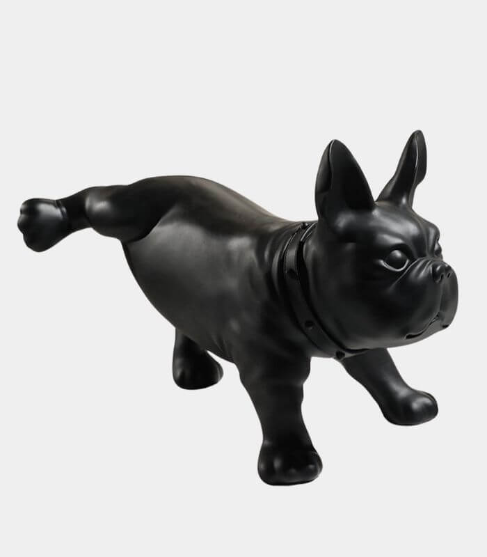 French Bulldog Decorative Sculpture | Modern Home Accent Piece Black