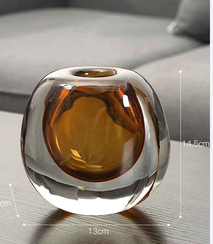 Decorative Crystal Glass Vase 14.5cm