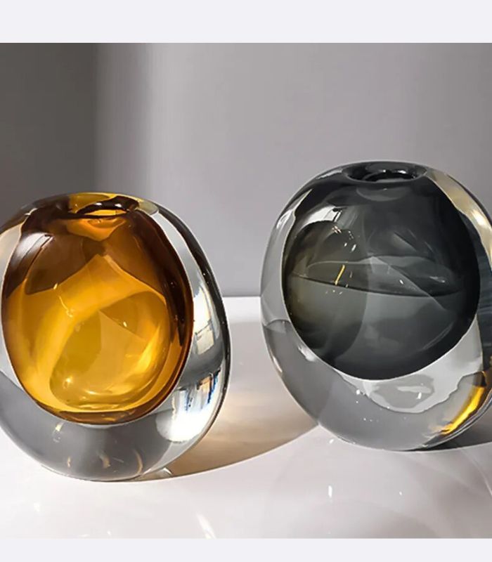 Decorative Crystal Glass Vase 14.5cm