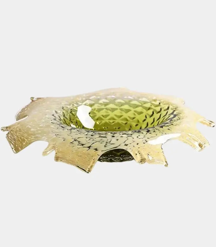 Luminara Glass Bowl – Sculptural Bloom Design 31 cm