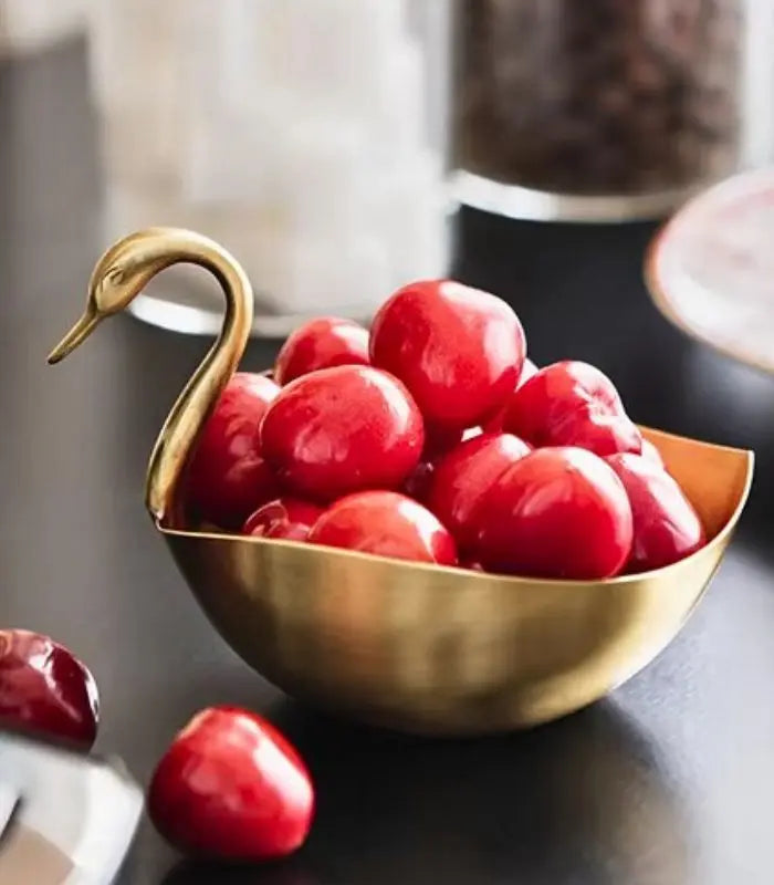Valenciana Brass Swan Bowl – Sculptural Accent Dish