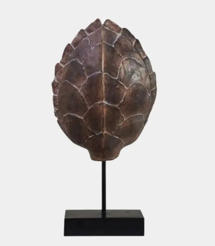 Terrapin Resin Sculpture – Compact Tortoise Shell Decorative Accent 32 cm