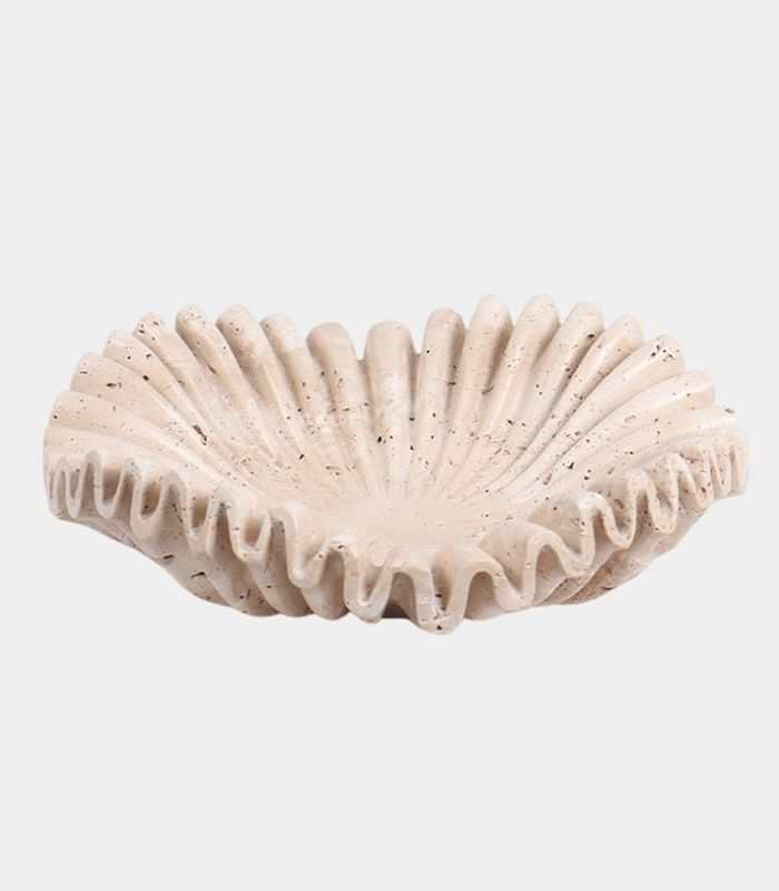 Handcrafted Natural Travertine Bowl - Available in Two Sizes