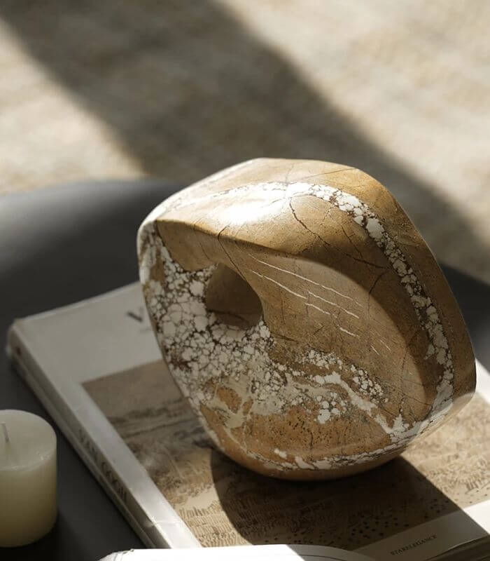 Fossilized Marble Sculptural Object