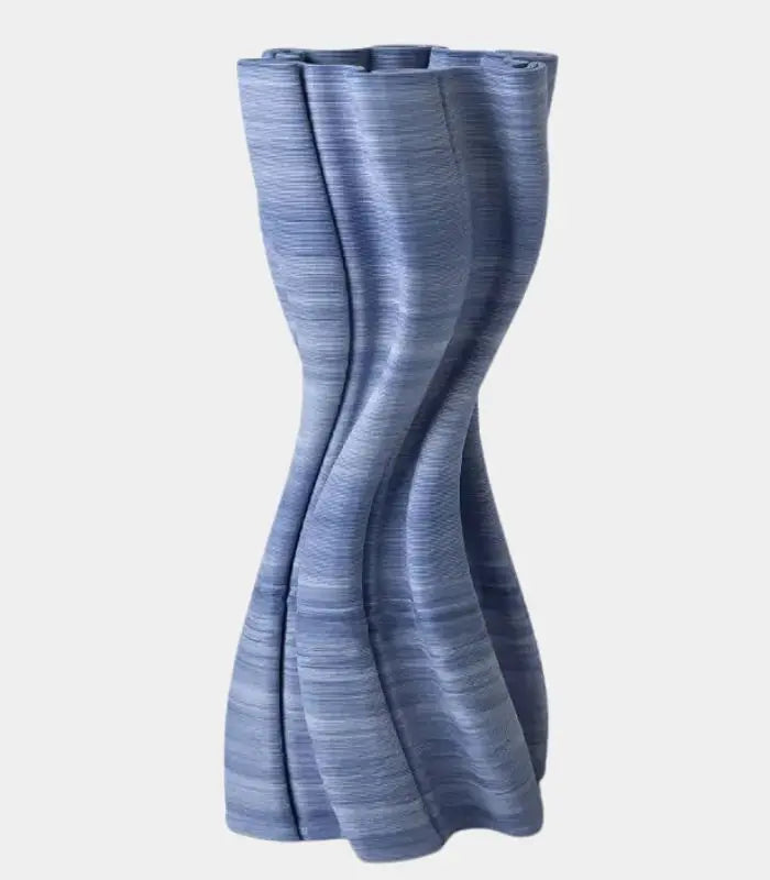 Bellaria Ceramic Vase – Sculptural Twisted Design in Ocean Blue 35 cm