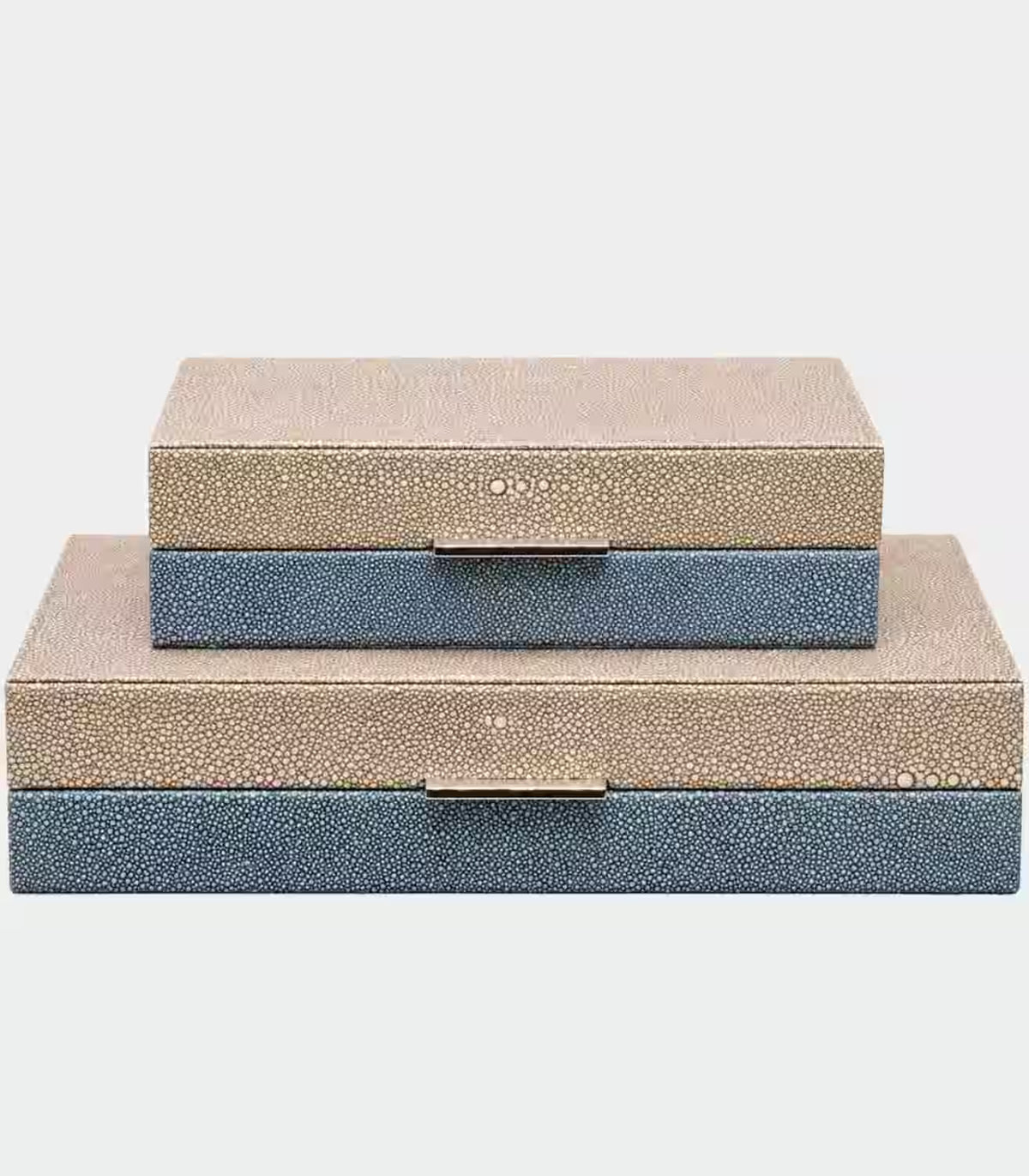 Delphine Shagreen Decorative Box – Textured Storage & Jewellery Box, 2 Sizes