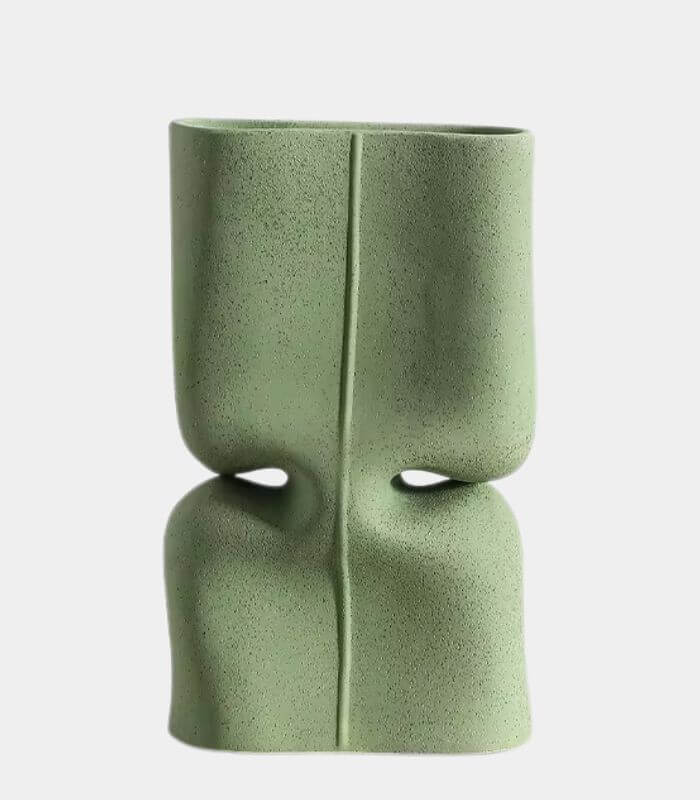 Ceramic Vase Kona with Irregular Design Green