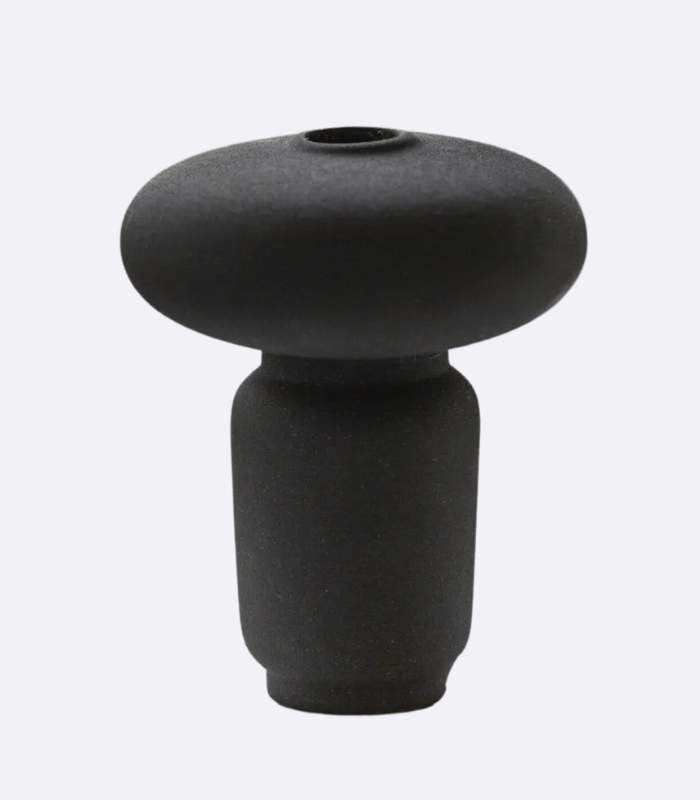 Modern Matte Black Ceramic Vase - Versatile Minimalist Decor Table Top Vase