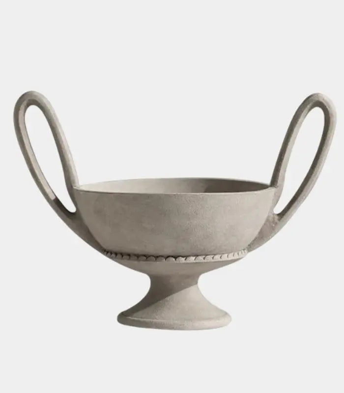 Dual-Handle Fruit Bowl – Classical Amphora Design Resin