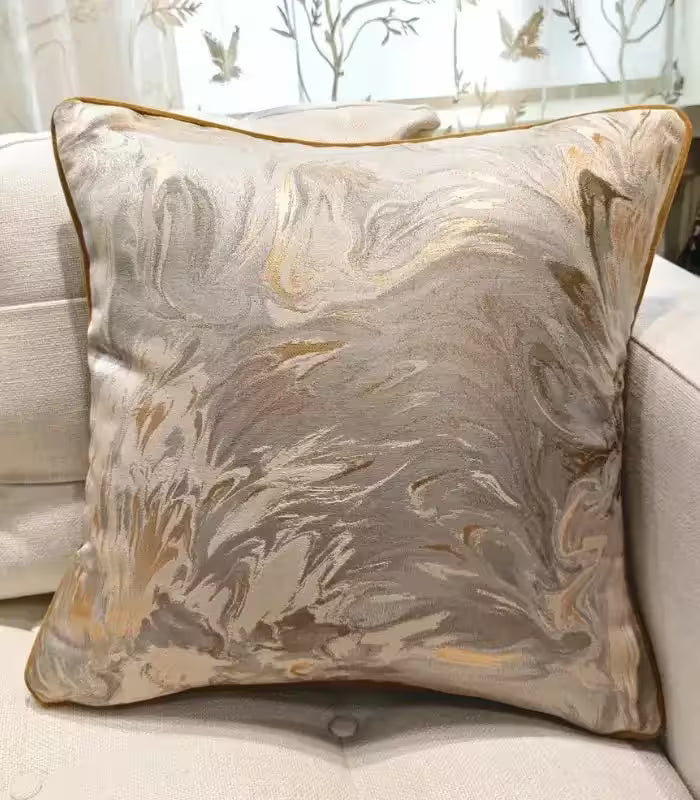 Contemporary Cushion Cover Beige Decorative Pillow Case 45x45cm