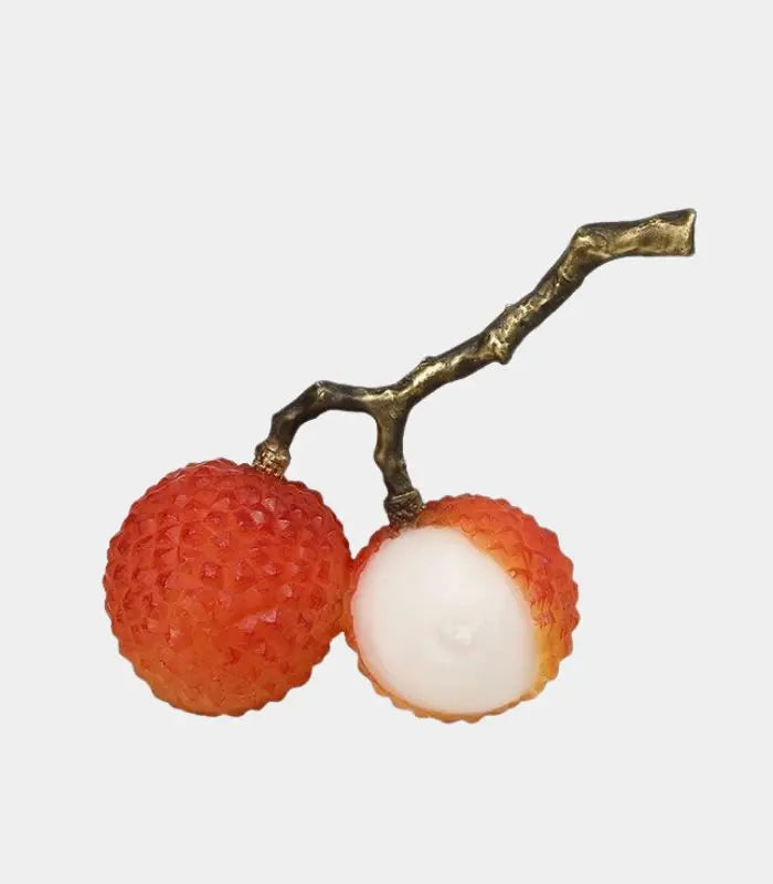 Lychee Fruit Decorative Sculpture – Resin Botanical Ornament