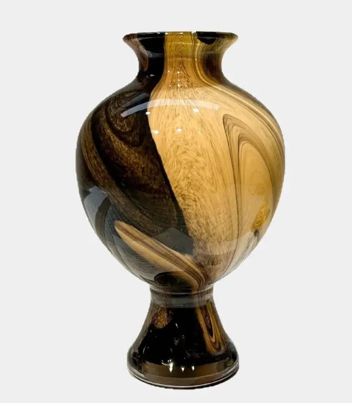 Swirled Glass Vase – Handcrafted Art Glass Design 25 cm (9.84 in)