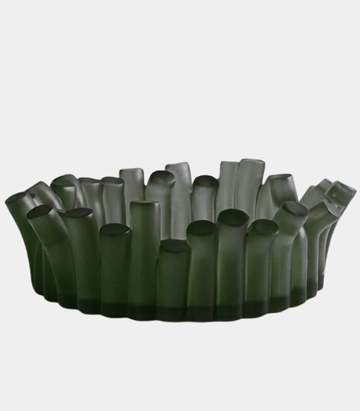Bamboo Grove Decorative Bowl – Sculptural Resin Design