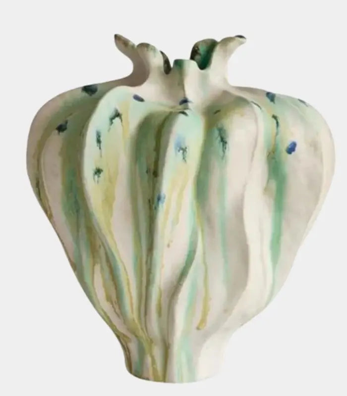 Marea Ceramic Vase – Artisan Coastal Glaze Desig 32 cm