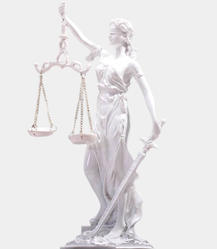 Vintage Style Justice Decorative Statue - Handcrafted Resin Sculpture (30.5 cm / 12 inches)