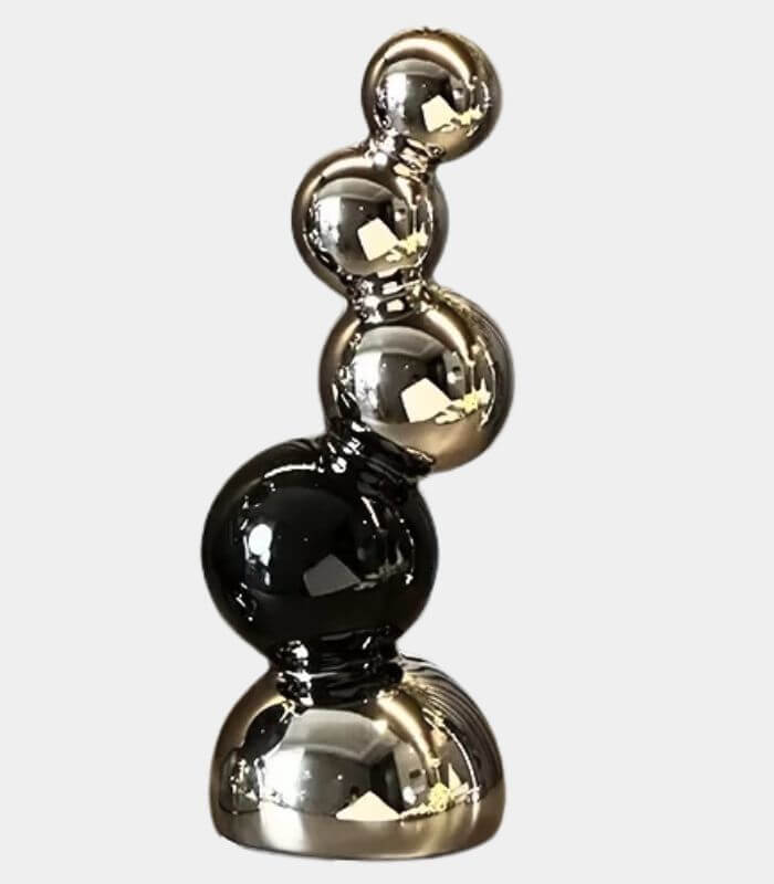 Stacked Sphere Decorative Sculpture – Modern Ceramic Design 25 cm