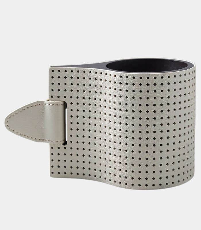 Perforated Leather Candle Holder – Modern Design