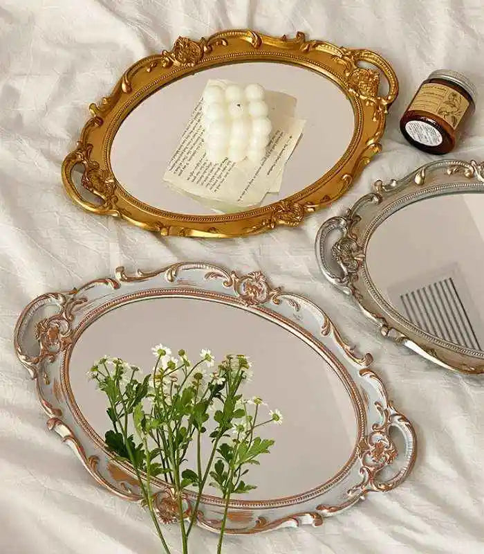 Mirror Tray Retro Size 38x24cm, Mirror Tray