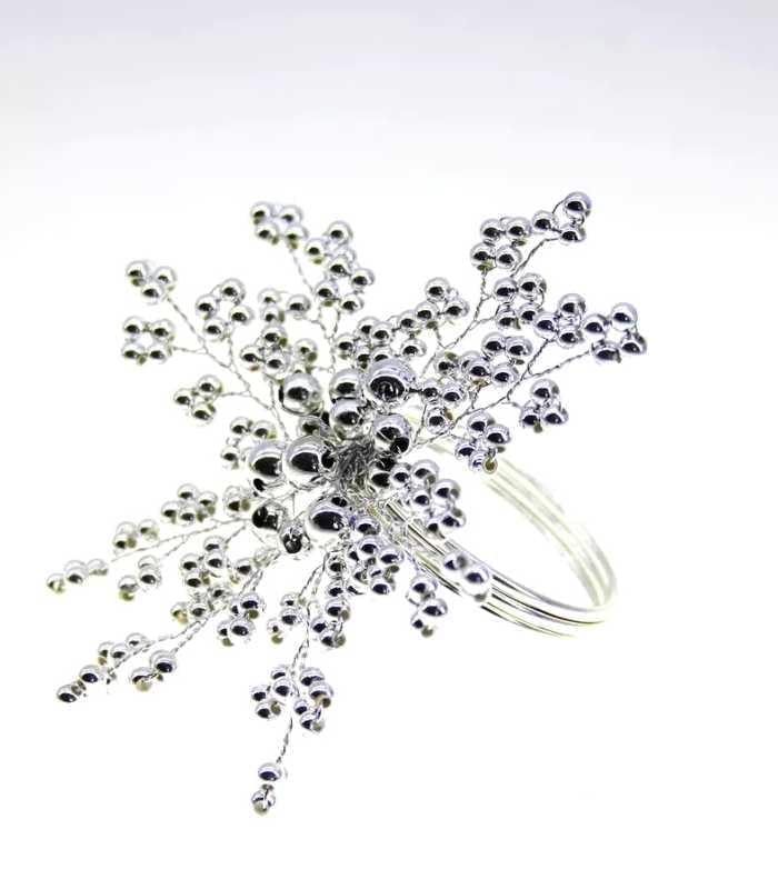 6 Pcs Set Pearl Napkin Rings Beaded 5.5 cm, Napkin Rings