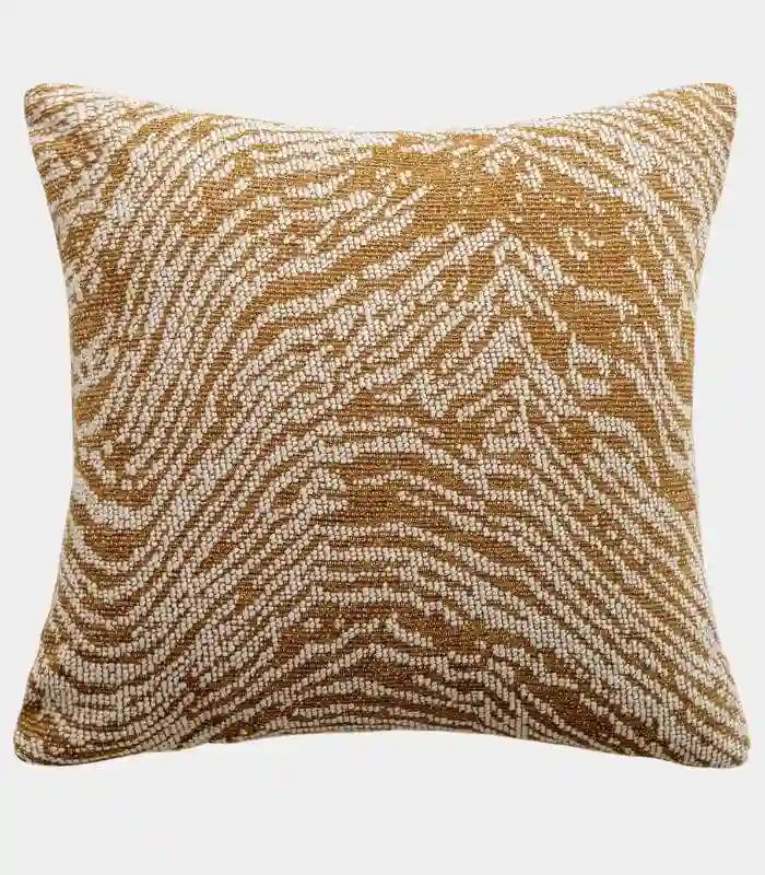 Sahara Waves – Geometric Jacquard Cushion Cover 45x45 cm