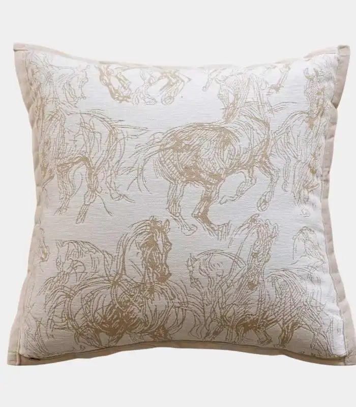 Equestrian Sketches – Toile Cushion Cover 45 x 45 cm (18x18in)