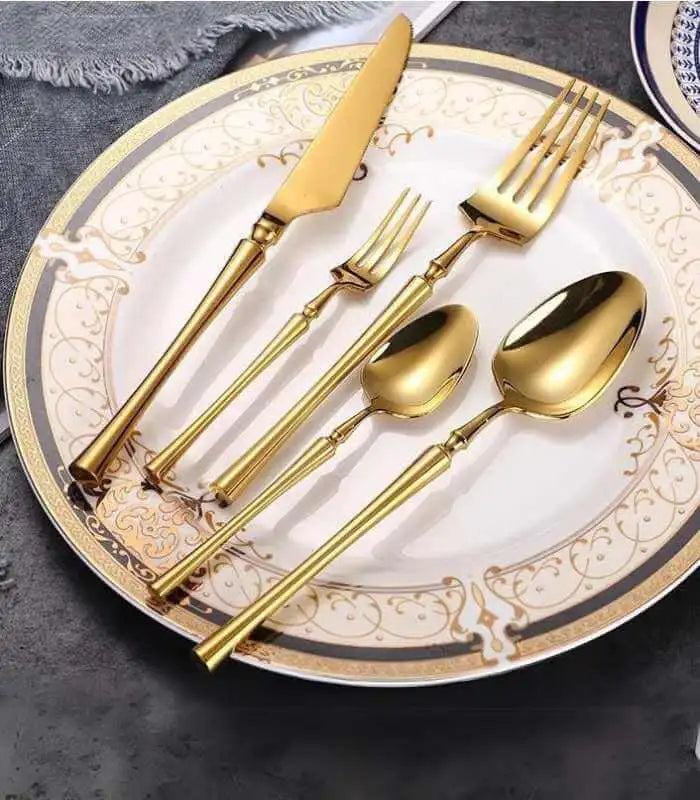 30 Pcs Cutlery Set Stainless Steel Mirror Polished Set for 6