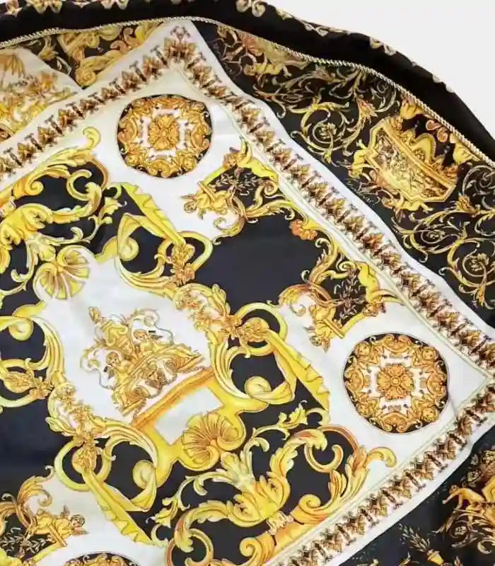 Versailles Royal Baroque Round Cushion Cover - Velvet Decorative Pillow Case (45cm/18")