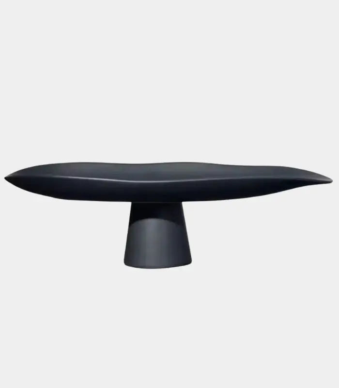 Decorative Tray Handcrafted Fruit Bowl Table Storage Black Porcelain