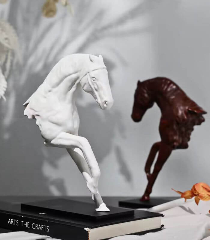 Equinox Half-Body Horse Sculpture – Handcrafted Crafted Resin Décor 24 cm