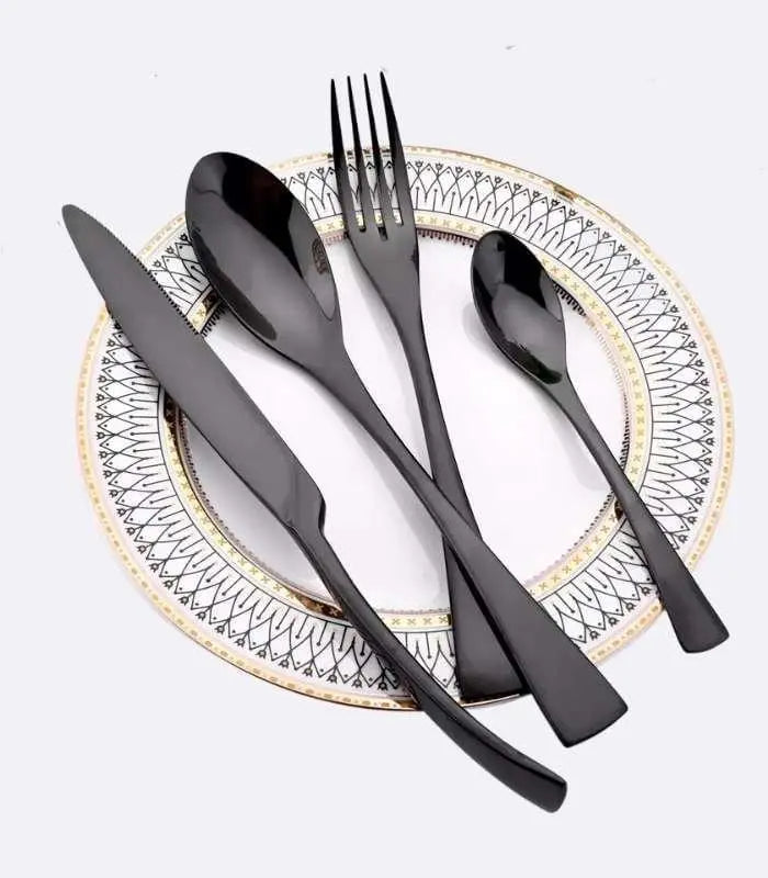 24 Pcs Cutlery Set New York Stainless Steel Flatware 18/8
