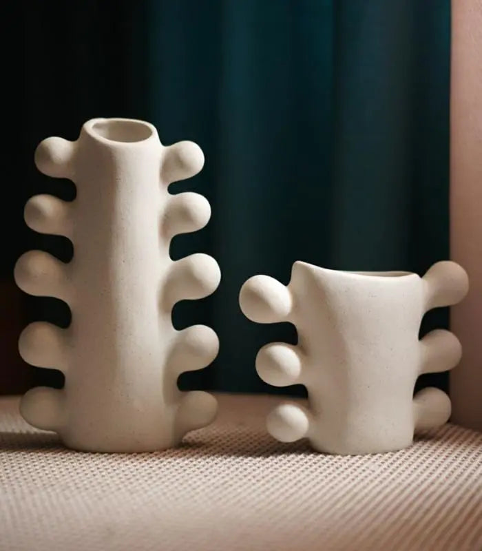 Ceramic Vase Aurora Elegant Cream White